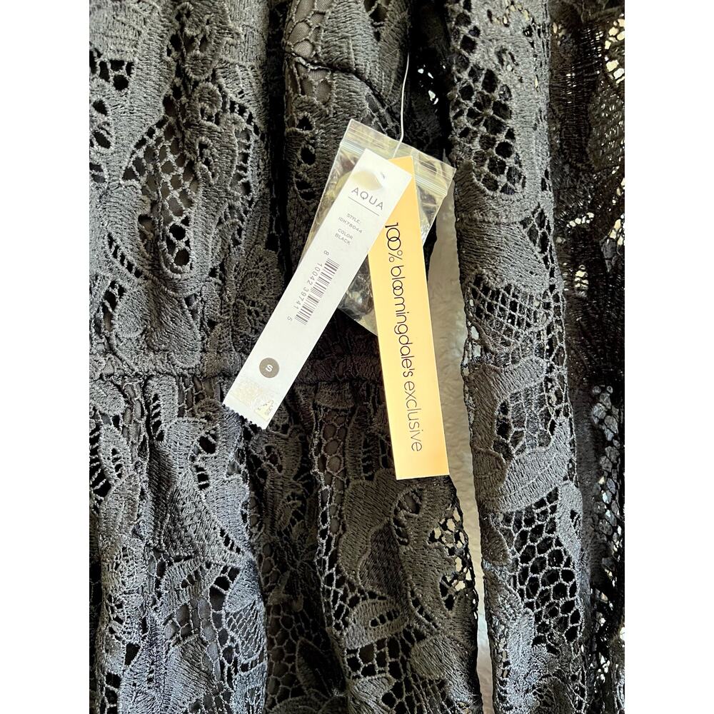 AQUA Lace Mini Dress - Size Small - NWT - Black - Picture 4 of 6